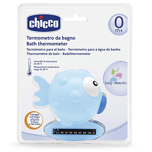 Chicco - Termómetro de baño forma pez, color azul