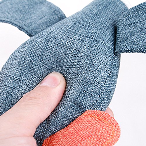 Chickwin 1PC Mordedor con Sonidos para Perro Pato Dientes Limpios Peluche Juguete (Azul)