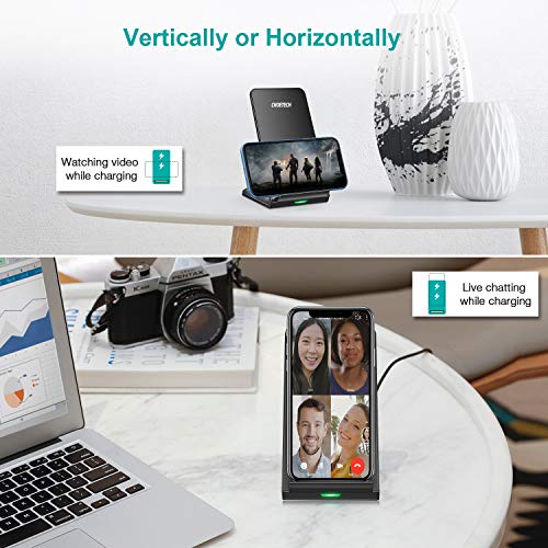 CHOETECH Cargador Inalambrico, Wireless Charger [2 Pack], Carga Rápida 7.5W/10W para iPhone 11/11 Pro/11 Pro MAX/SE 2020/Xs MAX/XR/X/8 Plus, Samsung Galaxy S20/S10/S9/S8/S10+/S9+/S8+/Note10, AirPods2