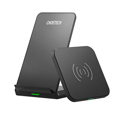 CHOETECH Cargador Inalambrico, Wireless Charger [2 Pack], Carga Rápida 7.5W/10W para iPhone 11/11 Pro/11 Pro MAX/SE 2020/Xs MAX/XR/X/8 Plus, Samsung Galaxy S20/S10/S9/S8/S10+/S9+/S8+/Note10, AirPods2