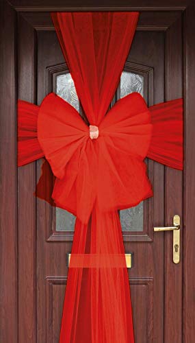 Christmas Concepts® Red Christmas Fabric Door Bow Decoration - Make Your Own Fabric Bow
