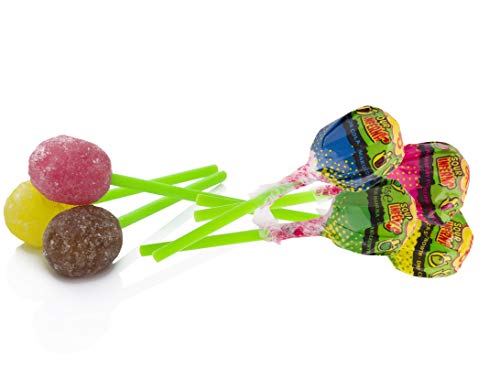 Chupa Chups Infernals Ácidos, Caramelo con Palo de Sabores Variados, Bolsa de 10 unidades de 9,5 gr. (Total 95 gr.)