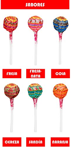 Chupa Chups Original, Caramelo con Palo de Sabores Variados, Rueda de 120 unidades de 12 gr. (Total 1.440 gr.)