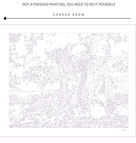 CHXFit DIY Paint Paint by Number Kit para Adultos Niños Principiantes Duck Mandarin Duc Home Wall Art Craft Decoration Gift para adultos-40x50cm(wiht Frame)