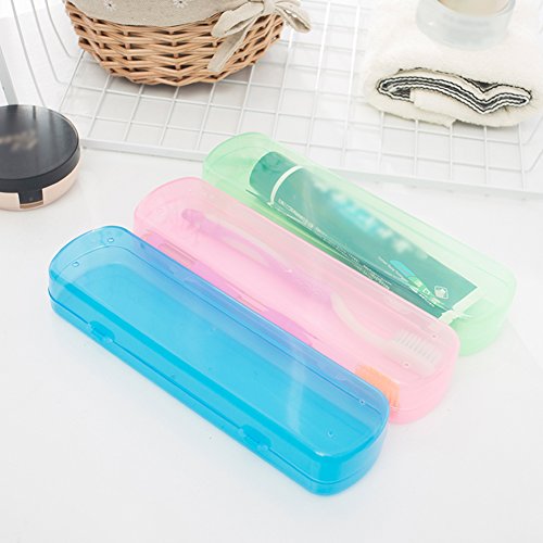 Chytaii Funda de Cepillo de Dientes Estuche Caja Pasta de Dientes Viaje Accesorio Portátil Estuche Caja Funda de Cepillo de Diente Caja de Almacenamiento de Viaje Azul