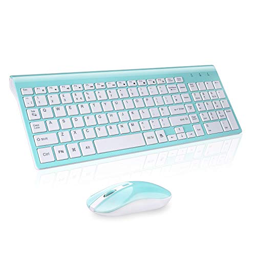 cimetech Wireless Keyboard and Mouse Set 2.4G Ultra-Thin Sleek Design para Windows, computadora, computadora de Escritorio, PC, computadora portátil, computadora portátil (UK Layout)
