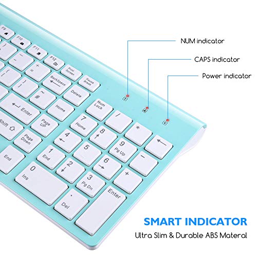 cimetech Wireless Keyboard and Mouse Set 2.4G Ultra-Thin Sleek Design para Windows, computadora, computadora de Escritorio, PC, computadora portátil, computadora portátil (UK Layout)