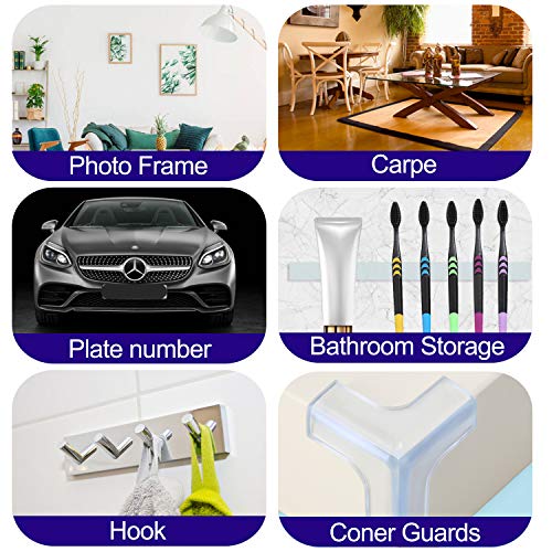 Cinta adhesiva de doble cara multifuncional resistente, resistente al agua y al calor, cinta adhesiva de acrílico para LED, automoción, molduras, bricolaje 32.8 pies (10 m)