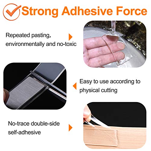 Cinta adhesiva de doble cara multifuncional resistente, resistente al agua y al calor, cinta adhesiva de acrílico para LED, automoción, molduras, bricolaje 32.8 pies (10 m)