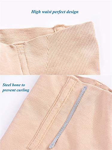 Cintura alta para adelgazar muslos de mujer | Faja moldeadora de cuerpo transpirable moldeadora adelgazante vientre ropa interior posparto control de vientre bragas Negro Negro ( S