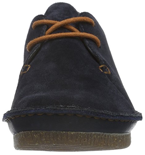 Clarks Janey Mae Zapatos de cordones derby Mujer, Azul (Navy Suede), 36 EU (3.5 UK)