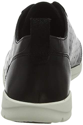 Clarks Triamelia Edge, Zapatillas para Mujer, Beige (Black Leather Black Leather), 37 EU