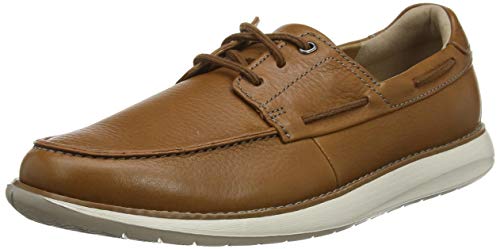 Clarks Un Pilot Lace, Zapatillas para Hombre, Marrón (Tan Leather Tan Leather), 42.5 EU