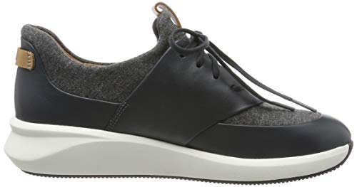 Clarks Un Rio Lace, Zapatillas, Gris (Dark Grey Dark Grey), 37.5 EU