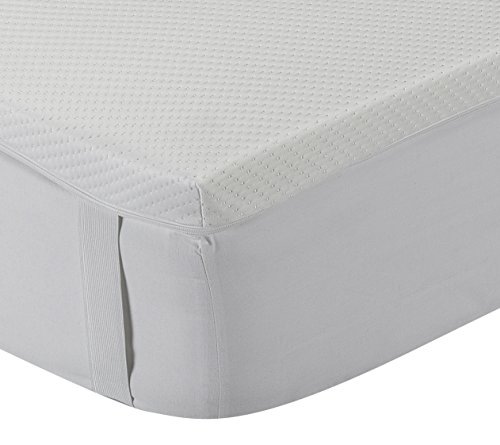 Classic Blanc - Topper/Sobrecolchón viscoelástico 5 cm, con funda lavable y tratamiento Aloe Vera, firmeza media. 90x190cm-Cama 90 (Todas las medidas)