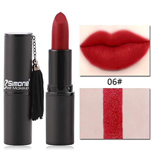 CLOOM Bsimone Pintalabios Permanente 8 Colores Maquillaje De Belleza Barra De Labios Mate Impermeable Labial Terciopelo Duraderos No Se Desvanecen Cosmético Lápiz Labial