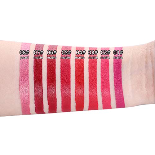 CLOOM Bsimone Pintalabios Permanente 8 Colores Maquillaje De Belleza Barra De Labios Mate Impermeable Labial Terciopelo Duraderos No Se Desvanecen Cosmético Lápiz Labial