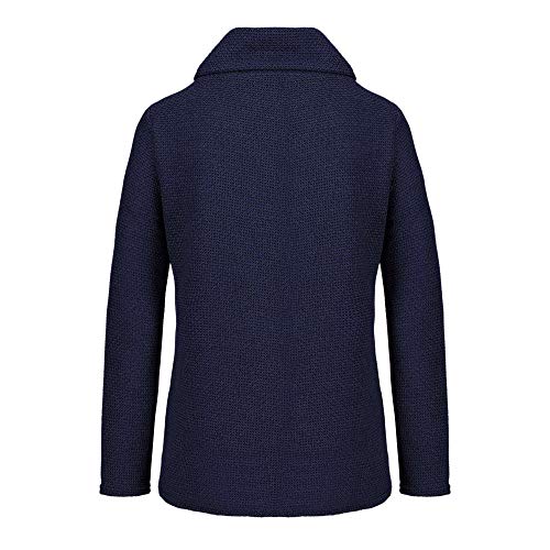 CLOOM Jerseys de Mujer Invierno Moda Talla Grande Suelta Asimétrico Cuello Alto Cardigan Suéter Blusa Botónes Pullover Irregular Abrigo de Punto Casual Manga Larga Camisa