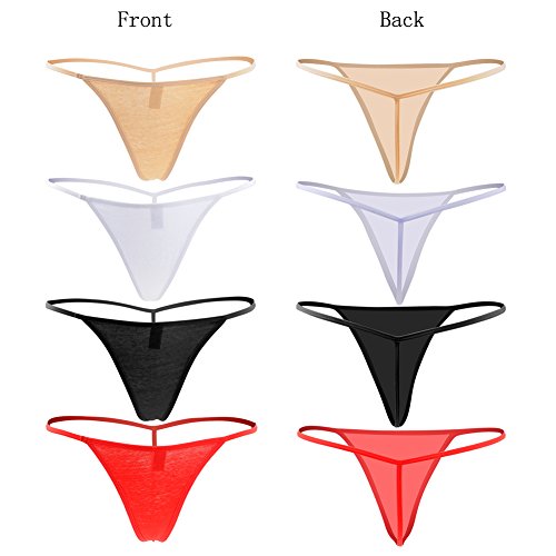 Closecret Tanga de algodón, Mujer Sexy Panties Simple G-String y T-Back (XXS/XS(Cintura:60-66cm), Estilo 2)