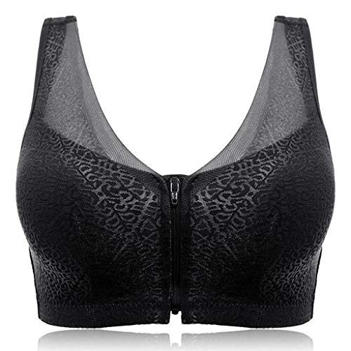 Cloud ROM Mujer Chica Sujetador Deportivo Cremallera De Apertura Frontal Sujetador De Suave Bra Todos los días Comodo Lencería Sexy Push up Ropa Interior