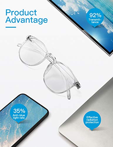 CNLO anteojos de bloqueo de luz azul, gafas de ordenador, protección contra radiación, gafas de juego, para protección UV, anti fatiga, lentes de marco ligero, para hombres y mujeres