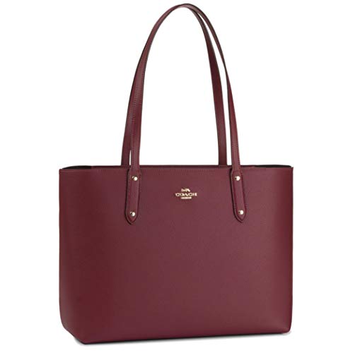 Coach Central Ladies Large Bolso de cuero, Rojo (Rojo profundo), Large