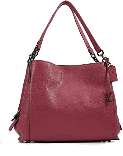 Coach Dalton 31 - Bolso bandolera de piel de guijarro, Rojo (Rosado (Dusty Pink)), Large