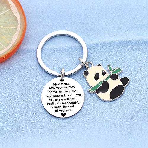 Coagurmes - Llavero con texto en inglés "Mom to be Gifts", regalo para mamá embarazada, regalo para la primera vez que el resto de la vida sea el mejor de tu vida, panda
