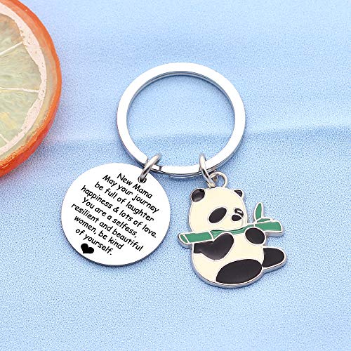 Coagurmes - Llavero con texto en inglés "Mom to be Gifts", regalo para mamá embarazada, regalo para la primera vez que el resto de la vida sea el mejor de tu vida, panda