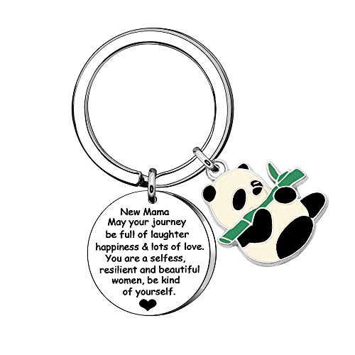 Coagurmes - Llavero con texto en inglés "Mom to be Gifts", regalo para mamá embarazada, regalo para la primera vez que el resto de la vida sea el mejor de tu vida, panda