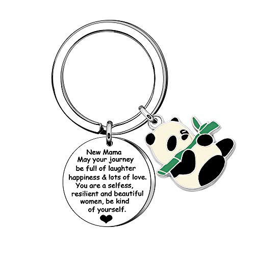 Coagurmes - Llavero con texto en inglés "Mom to be Gifts", regalo para mamá embarazada, regalo para la primera vez que el resto de la vida sea el mejor de tu vida, panda