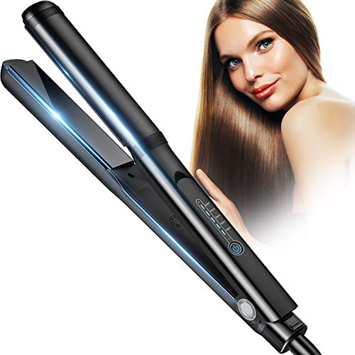 Cocoda Planchas del Pelo & Rizador Pelo 2 en 1, Rizador Pelo Profesional con Placa 3D de Titanio Flotante, Alisador de Calentamiento Instantáneo con 5 Temperaturas Ajustables para Todo Tipo de Cabello