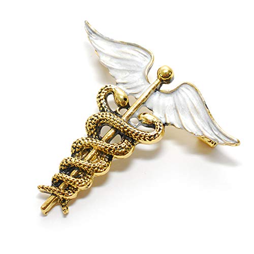 Cocoribbon Esmalte Médico Símbolo Caduceo Broche Pin Doctor Enfermera Regalo Broches