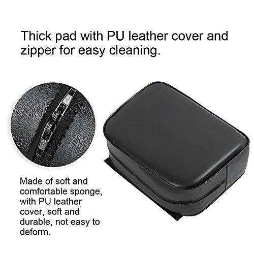 Cojín elevador para niños Barber negro Asiento de salón para salón de belleza Equipo de spa Silla de peluquería, 19.29"L x 12" W x 6 10"H(Negro)