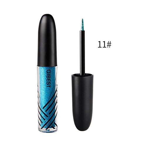 colinsa Eyeliner lápiz purpurina SGP Multicolor Eyeliner lentejuelas flashings Agua Densidad Plata Oro metálico Liquid Glitter Eyeliner para fiestas, Cosplay, Masquerade 13 colores opcional