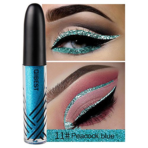 colinsa Eyeliner lápiz purpurina SGP Multicolor Eyeliner lentejuelas flashings Agua Densidad Plata Oro metálico Liquid Glitter Eyeliner para fiestas, Cosplay, Masquerade 13 colores opcional