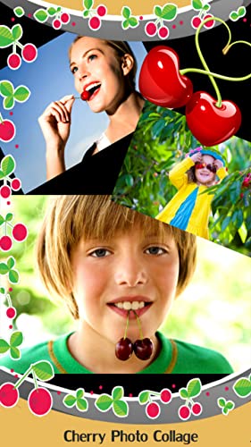 Collage de la foto de la cereza