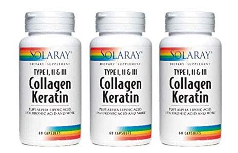 Collagen Keratin - Colágeno con Queratina - 60 cápsulas (Pack 3 u.)