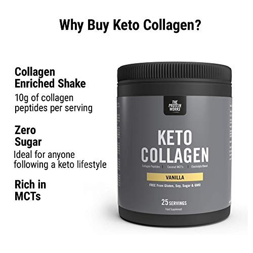 Collagene Keto Proteine In Polvere | Supporta Ossa E Articolazioni Sane | Senza Zucchero | Keto Friendly | Da Fonti Animali Allevate Al Pascolo | THE PROTEIN WORKS | Sin Sabor | 325g