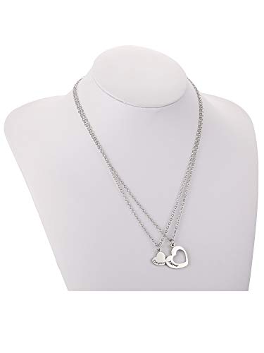 Collar con colgante de corazón para madre e hija a juego para el Día de la Madre, para cumpleaños, accesorios para uso diario, Halloween, Acción de Gracias, Navidad y Año Nuevo.