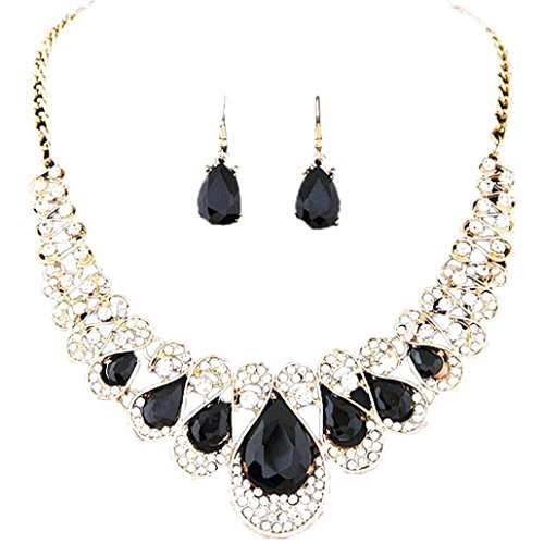 Collar de Cadena Babero Color de Bohemia Estilo Mezclado de Mujeres Pendientes de Joyería por ESAILQ