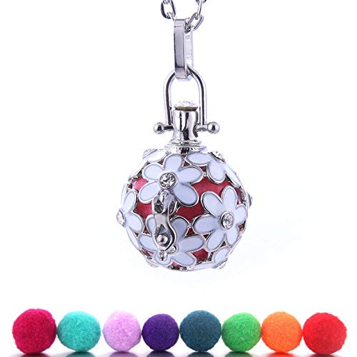 Collar De Difusor De Aceite Esencialjoyas De Aromaterapia Pintura Al Óleo Antigua Collar De Medallón De Oro Y Plata Aceite Esencial Difusor De Aroma Collar De Perfume-To