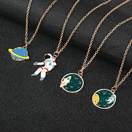 Collar Mujer Collar de Hermana Collar único Collar de Acero Inoxidable Collar Festival Collar de la Suerte Collar para Regalo Damas Collar Rocket