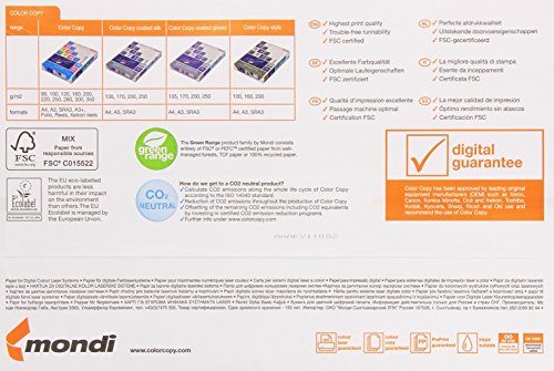 Color Copy 129800 - Pack de 125 hojas de papel multifunción, A3, 250 gr