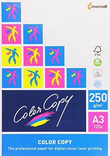 Color Copy 129800 - Pack de 125 hojas de papel multifunción, A3, 250 gr