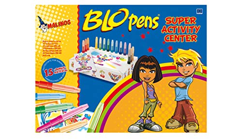 Color Workshop Blopens - Juego creativo de bolígrafos de soplar (15 bolígrafos y plantillas)