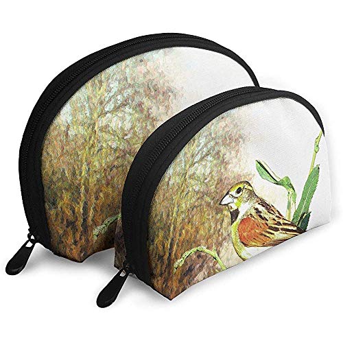 Colorido pájaro Pintura Arte árbol Bolsas portátiles Bolsa de Maquillaje Bolsa de Aseo multifunción Bolsas de Viaje portátiles con Cremallera