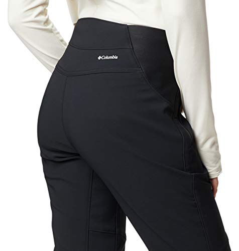 Columbia Back Beauty Passo Alto Pantalones térmicos de Senderismo para Mujer, Negro, 8/R
