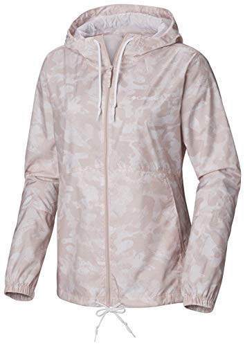 Columbia Flash Forward Cortavientos Estampado, Mujer, Rosa (Mineral Pink Camo Print), XS