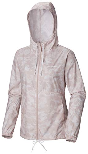 Columbia Flash Forward Cortavientos Estampado, Mujer, Rosa (Mineral Pink Camo Print), XS